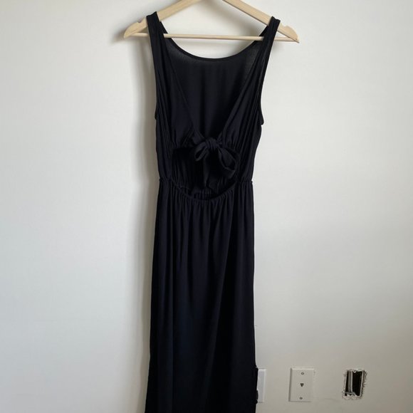 ASOS Black Maxi Dress with Bow tie in back - Picture 4 of 5